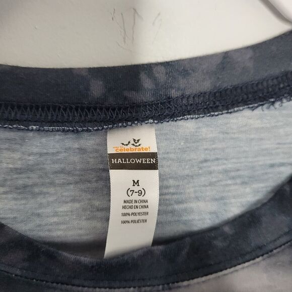 SUGAR SKULL Halloween floral short sleeve burnout‎ tee shirt M - Picture 4 of 6